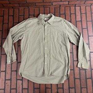 J.Crew Plaid Check Button Up Long Sleeve Shirt Mens XL